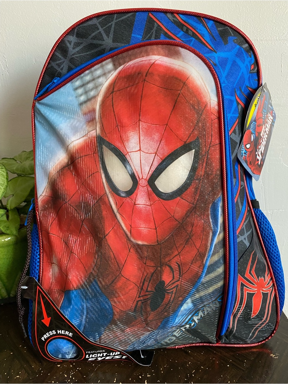 NWT Spider-Man Light-Up Backpack - Red & Blue